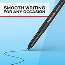 PAPER MATE BALLPOINT STICK PENS, MED POINT, 1.0 MM, BLACK BARREL, BLACK INK - Like New