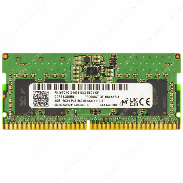 MICRON 8GB DDR5 PC5-5600B SODIMM LAPTOP MEMORY - GREEN - Like New