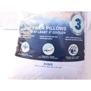 LIVE COMFORTABLY PLATINUM PILLOW, KING (2 PACK) - WHITE - Brand New