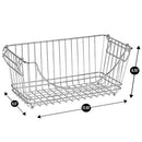 Smart Design Stacking Baskets Organizer Medium Steel (12.63 x 5.5 Inch) [2 Pack] - Brand New