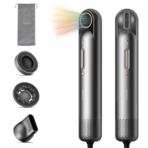 DEERMA HAIR DRYER TRAVEL SIZE PROFESSIONAL 110K RPM PORTABLE BLOW DRYERS - GREY - Like New