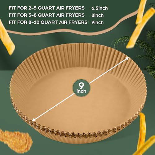 Upgraded Air Fryer Disposable Paper Liners - 1000 Pcs Thickened Deeper 9" - Brand New
