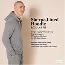 AMAZON ESSENTIALS HOODIE FOR MEN, SHERPA-LINED FLEECE SWEATSHIRT - XS - BROWN - Brand New