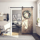 SMARTSTANDARD 6 FT BARN DOOR HARDWARE KIT FITS 36" WIDE DOOR PANEL BLACK - Like New