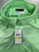 PGA TOUR SHORT SLEEVE 2 BUTTON POLO - SIZE: MEN M - GREEN - Brand New