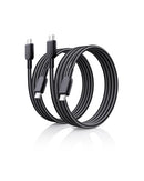 ANKER USB C TO USB C CABLE 2PACK 3FT 240W TYPE-C A81C5 - BLACK - Like New