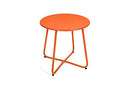 Pationate Patio Metal Side Table Small Outdoor Bistro Round End Table - Carrot - Brand New