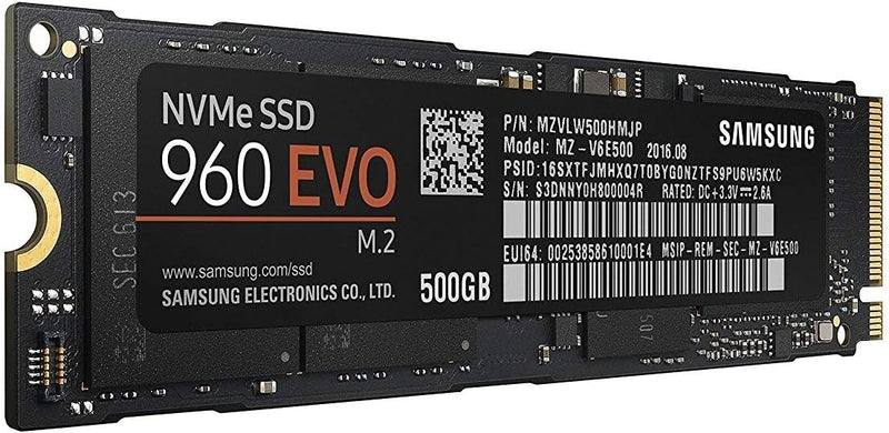 Samsung 960 EVO 500GB Solid State Drive (MZ-V6E500BW) m.2 NVMe,Hybrid Drive Like New