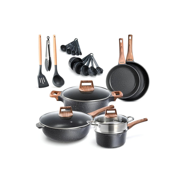 Bakken-Swiss 14-Piece Kitchen Cookware Set Granite Non-Stick Eco-Friendly - Like New