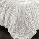 LUSH DECOR RAVELLO PINTUCK SET LUXE 5 PIECE TEXTURED BEDDING QUEEN - WHITE - Brand New