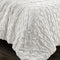 LUSH DECOR RAVELLO PINTUCK SET LUXE 5 PIECE TEXTURED BEDDING QUEEN - WHITE - Brand New
