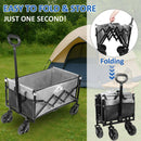 GENERIC FOLDABLE EXTENDED WAGON CART ALL TERRAIN 354 LBS WEIGHS 10 LB - GRAY - Brand New