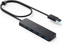 Anker USB Hub 4 Ports USB 3.0 Hub USB Splitter A7516 - BLACK - Like New