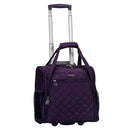 Rockland Melrose Upright Wheeled Underseater Carry-On Luggage, Purple 15" - Like New