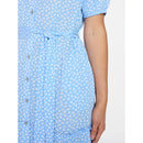TIME AND TRU WOMEN’S CRINKLE MAXI DRESS SHORT SLEEVES - SIZE: XL - BLUE SPRINGS - Brand New