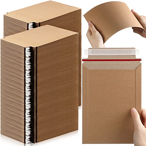 FAINNE 350 PIECES 6X8 INCHES RIGID SELF ADHESIVE PHOTO MAILERS Document 350GSM - Like New