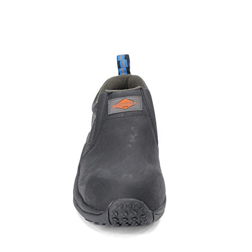 MERRELL MEN'S JUNGLE MOC LEATHER COMP TOE WORK SHOE SIZE: MEN 9W BLACK - Like New