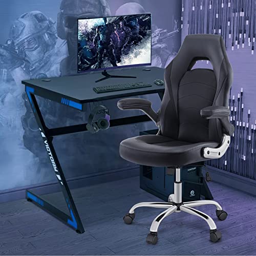 MCQ ERGONOMIC CHAIR PADDED FLIP-UP ARMRESTS LUMBAR SUPPORT 65953 - GREY/BLACK - Like New
