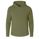 BLUE ICE MEN'S WAFFLE KNIT THERMAL PULLOVER HOODIE - SIZE: MEN LARGE - OLIVE - Brand New