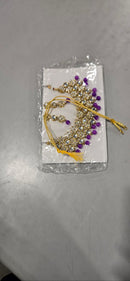 GENERIC KUNDAN SET WOMEN'S FORMAL JEWELRY KUNDAN WORK IMITATION PEAR STONES - Brand New