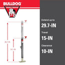 Bulldog 178151 Round Trailer Jack, Side Mount, 5,000 lbs Lift Capacity - Black - Brand New