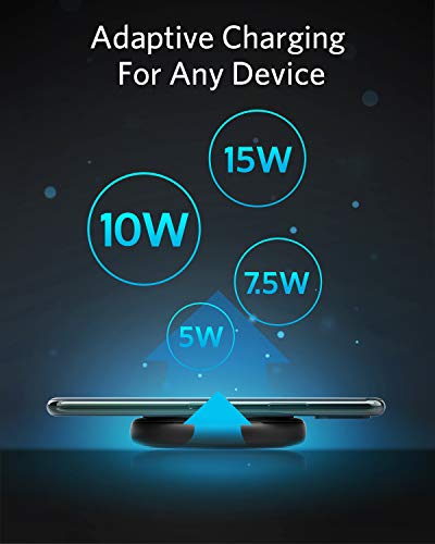 ANKER WIRELESS CHARGER POWERWAVE II PAD QI-CERTIFIED 15W MAX B2519 - BLACK - Like New