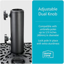 HOME ZONE LIVING 40LB FILLABLE PATIO UMBRELLA BASE STAND 18IN - BLACK - Like New