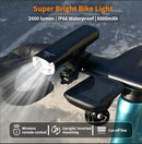 SEMAHO LED BIKE LIGHTS FOR NIGHT RIDING, 2000LM SUPER BRIGHT - BLACK - Like New
