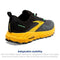 BROOKS MEN’S CASCADIA 17 TRAIL RUNNING SHOE - SIZE 10.5 US, CHROME/SAGE - Like New