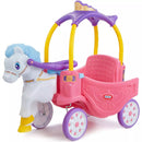 LITTLE TIKES PRINCESS HORSE AND CARRIAGE PEDAL PUSH RIDING TOY - PINK - Like New