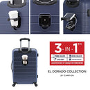 WRANGLER 20" SMART SPINNER CARRY-ON LUGGAGE WITH USB PORT - NAVY BLUE - Like New