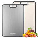 SUMZZZ TITANIUM CUTTING BOARD FOR KITCHEN, DOUBLE SIDED CHOPPING BOARD - Grey - Like New