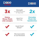Dixie Large Paper Plates 10 Inch 204 Count 2X Stronger* Microwave-Safe - Brand New