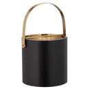 Kraftware SANTA BARBARA 3QT ICE BUCKET, GOLD ARCH HANDLE, BRIDGE, 60027 - BLACK - Like New