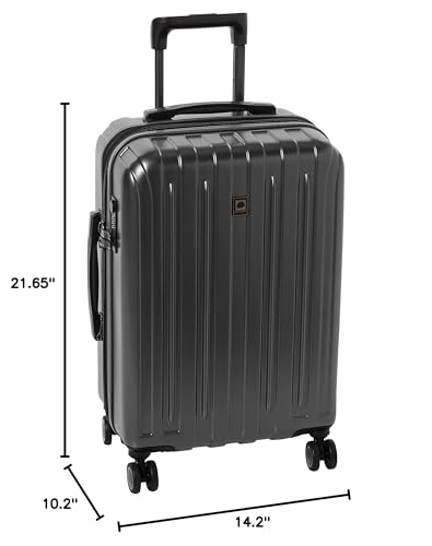 DELSER PARIS TITANIUM HARDSIDE EXPANDABLE LUGGAGE SPINNER WHEELS 21 INCH - BLACK - Brand New