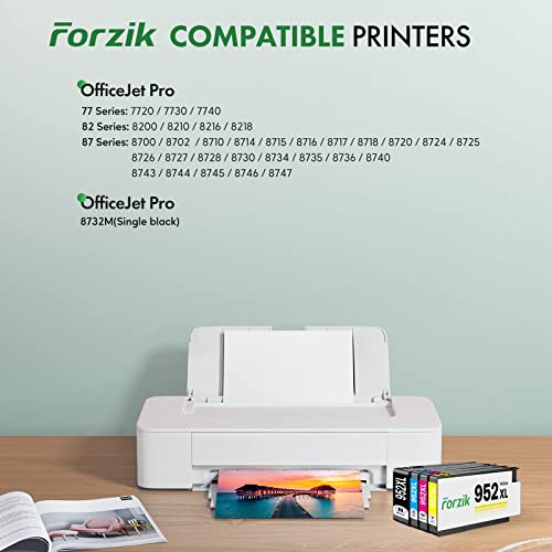 Forzik Compatible 952XL Ink Cartridge Replacement for HP 952 952XL 4 Pack - Brand New