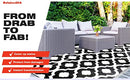 BalajeesUSA Outdoor Rugs - 2 PK 5x7 Grey, Reversible Plastic Straw mats - Brand New