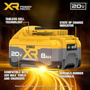 DEWALT MAX XR 8AH POWERPACK LITHIUM ION BATTERY 2-PACK DCB2108-2 - YELLOW BLK - Like New