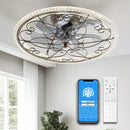 LIFETIME FAN LIGHTS REMOTE LOW PROFILE 20" CEILING LIGHTS CEILING - RETRO SILVER - Like New