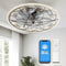 LIFETIME FAN LIGHTS REMOTE LOW PROFILE 20" CEILING LIGHTS CEILING - RETRO SILVER - Like New