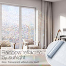 Rabbitgoo Rainbow Window Privacy Film Stained Glass Cling 23.6"x157.4" - Brand New