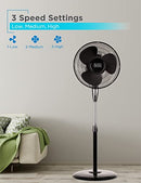 BLACK & DECKER 16 INCHES STAND FAN WITH REMOTE - BLACK - Like New