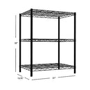 HOME BASICS WIRE SHELVING STORAGE UNIT (3 TIER) - BLACK - Like New