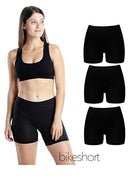 EMPRELLA EMPRELLA 3 PACK SLIP SHORTS WOMEN DRESS COTTON 4X - BLACK - Like New