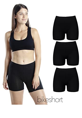 EMPRELLA EMPRELLA 3 PACK SLIP SHORTS WOMEN DRESS COTTON 4X - BLACK - Like New