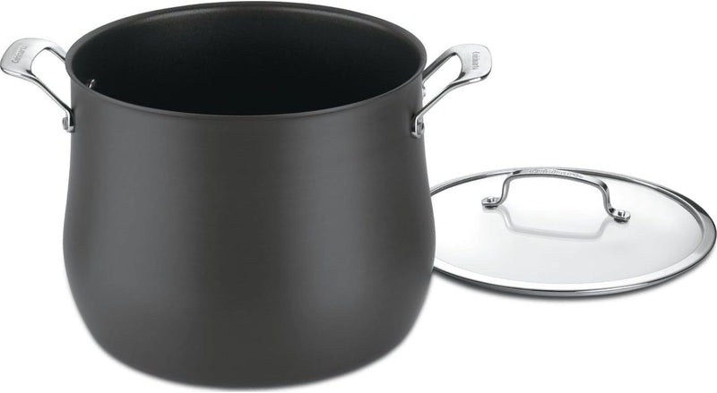 Cuisinart 12 Quart Stockpot, Hard Anodized Contour Stainless Steel w/Cover, Gray Like New