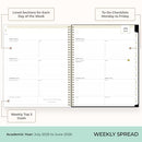 BLUE SKY DAY DESIGNER 2025-2026 WEEKLY MONTHLY ACADEMIC WIREBOUND - ROSE GARDEN - Brand New