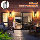 BRIGHTEVER 2-PACK OUTDOOR LIGHT FIXTURES WALL MOUNT WATERPROOF B04018P2PK-BK - Like New
