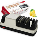 YOORLEAY Electric Knife Sharpener 4-in-1 Electric Straight Blade Knives - SILVER Like New