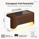 INFINITE BASICS 8-PACK SOLAR LED DECK & STEP WEATHERPROOF LIGHTS - BROWN - Like New